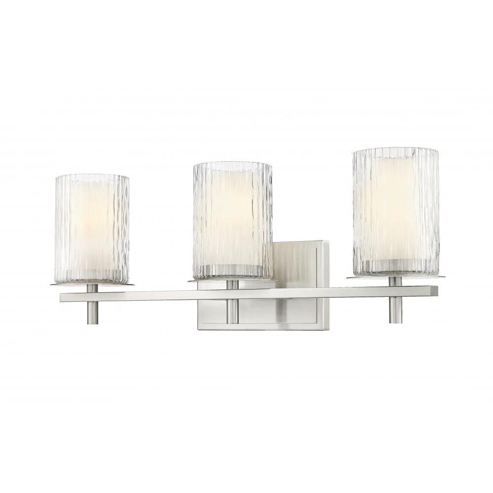 3 Light Vanity-Clear + Etched Opal