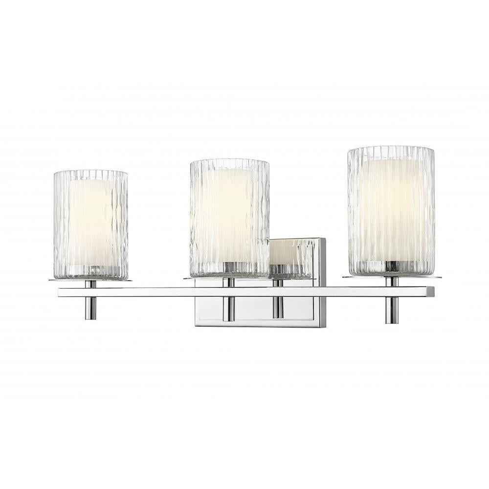 3 Light Vanity-Clear + Etched Opal
