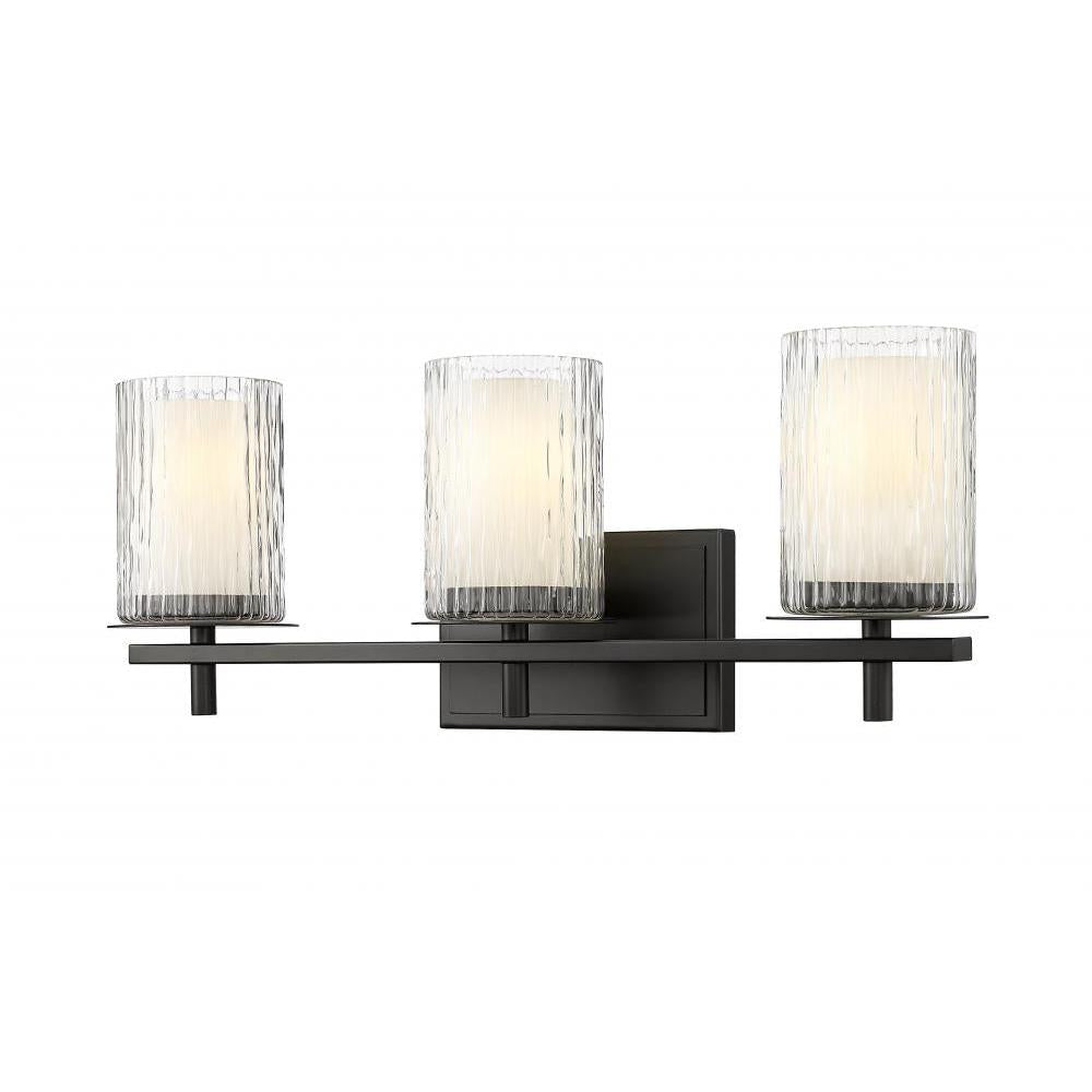 3 Light Vanity-Clear + Etched Opal