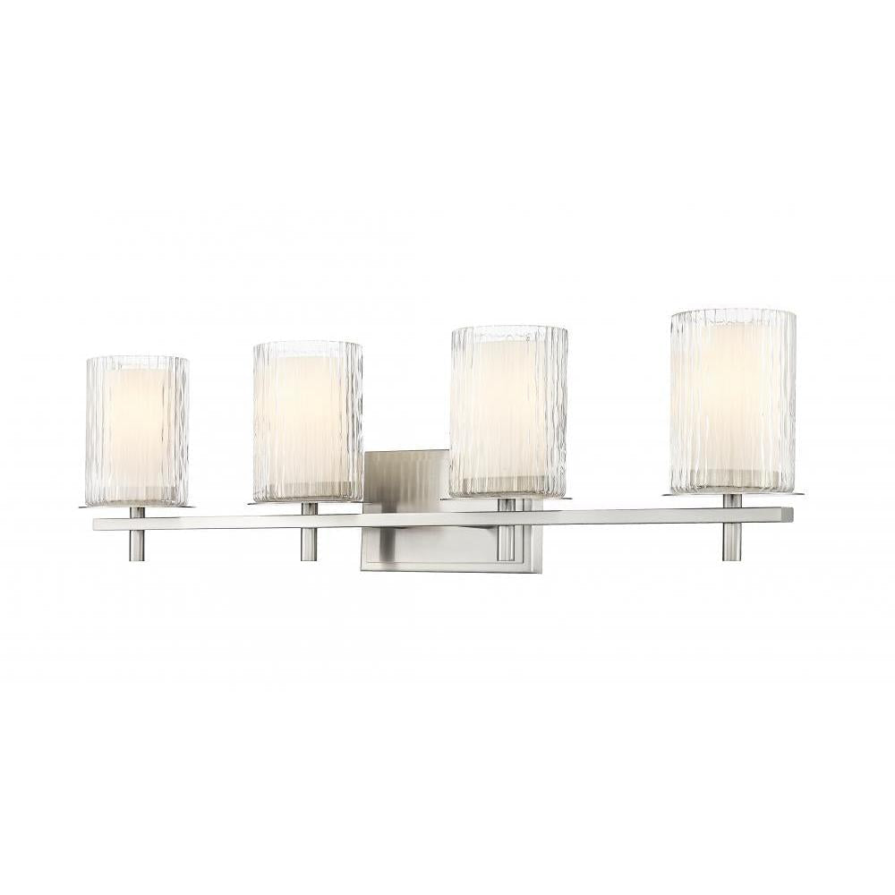 4 Light Vanity-Clear + Etched Opal