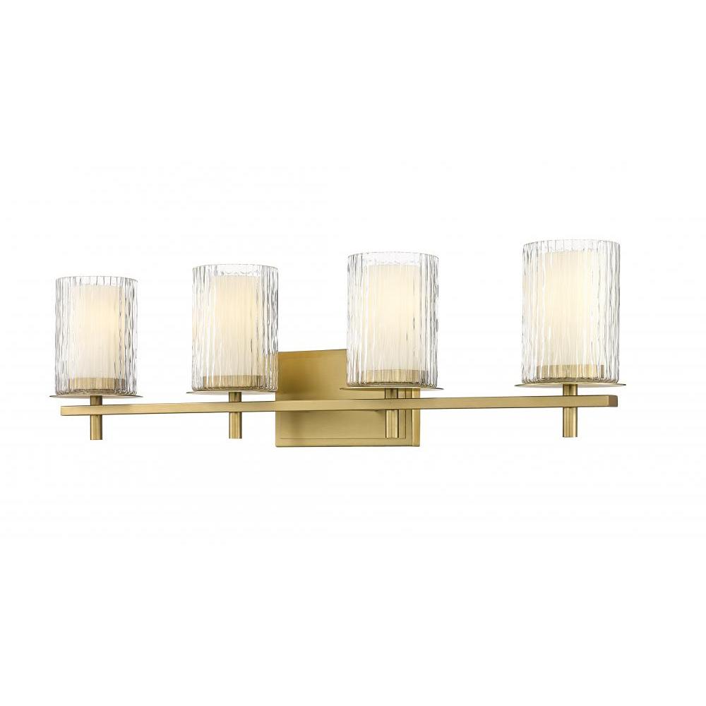 4 Light Vanity-Clear + Etched Opal