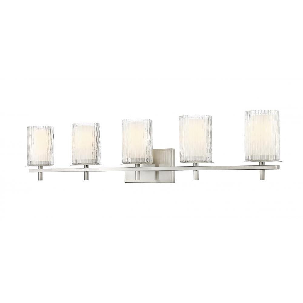 5 Light Vanity-Clear + Etched Opal