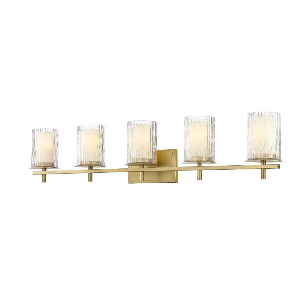 5 Light Vanity-Clear + Etched Opal