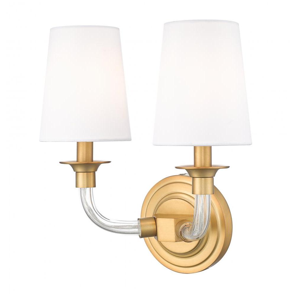 2 Light Wall Sconce-White