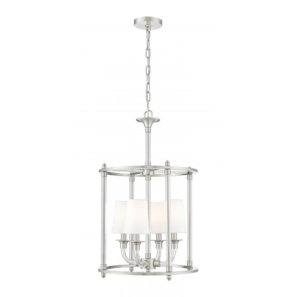 4 Light Chandelier-White