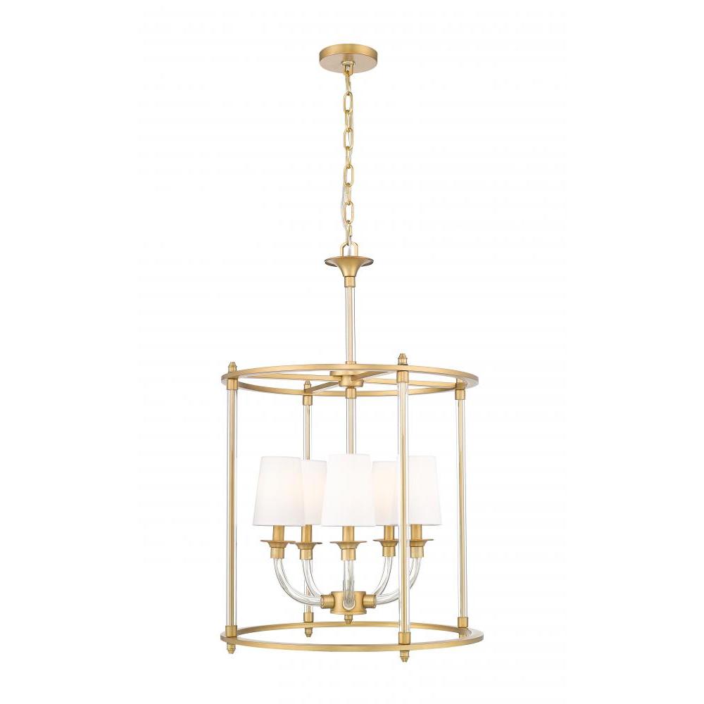 5 Light Chandelier-White