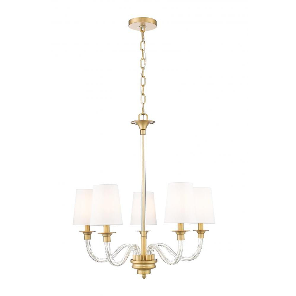 5 Light Chandelier-White