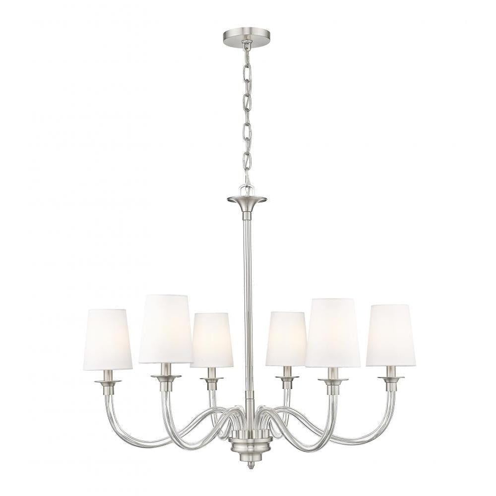 6 Light Chandelier-White