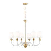 6 Light Chandelier-White