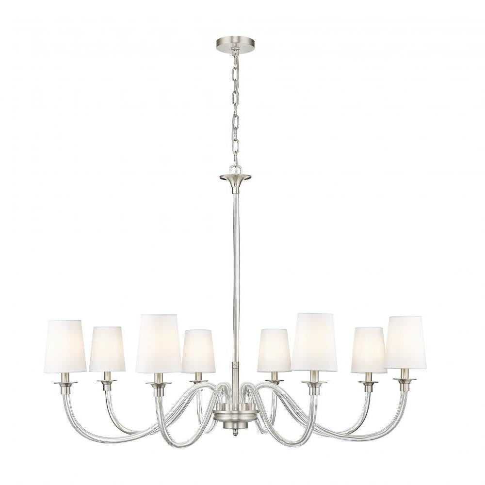 8 Light Chandelier-White