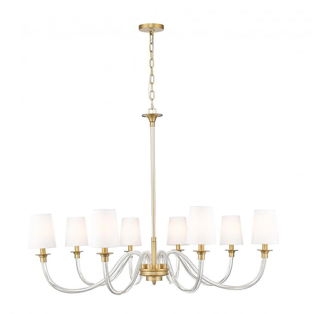 8 Light Chandelier-White