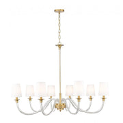 8 Light Chandelier-White