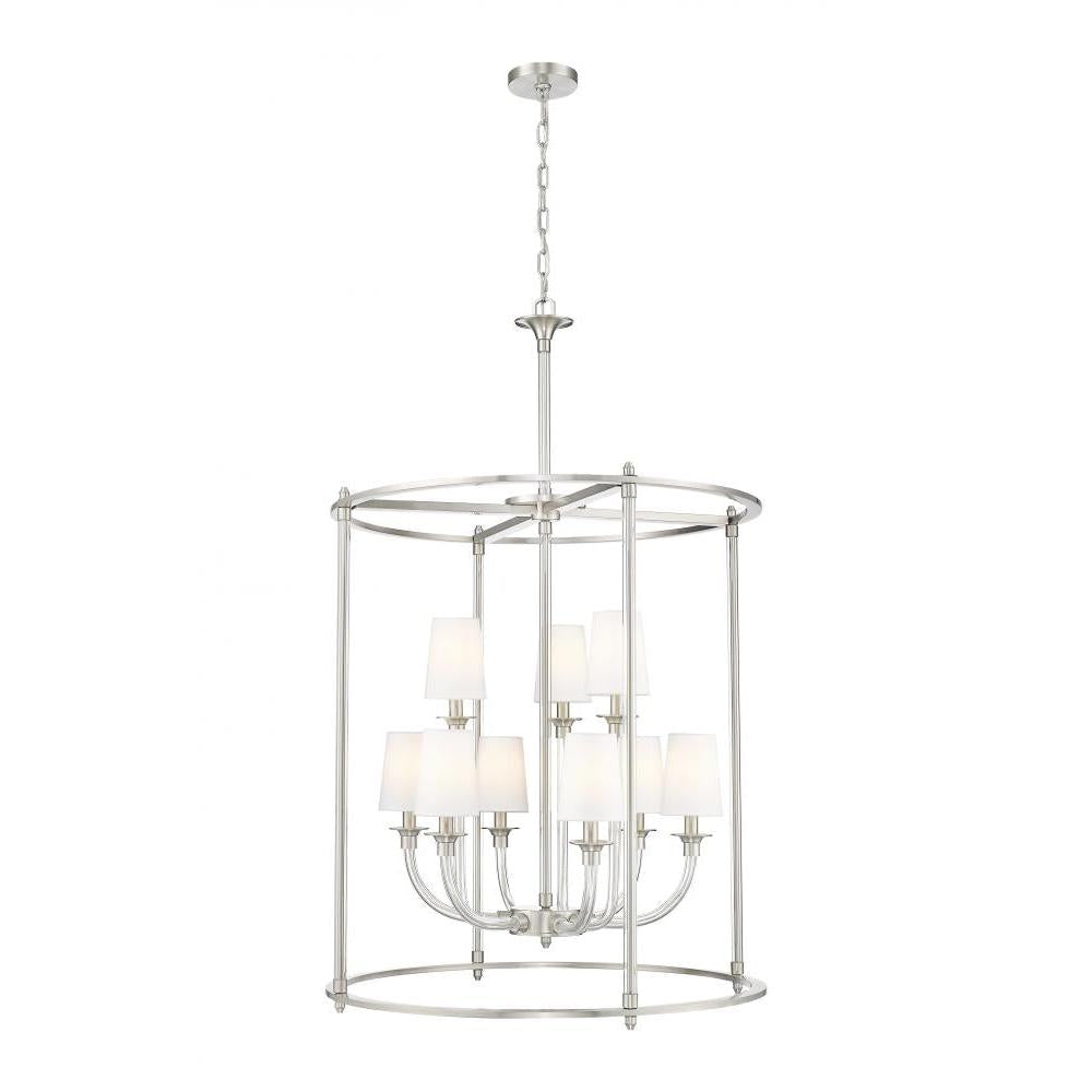 9 Light Chandelier-White