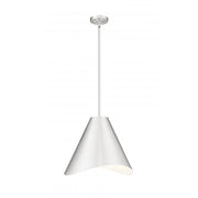 1 Light Pendant-Brushed Nickel & Inner White