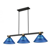 3 Light Billiard Table Light -Dark Blue