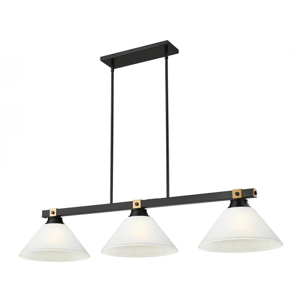 3 Light Billiard Table Light -White Linen