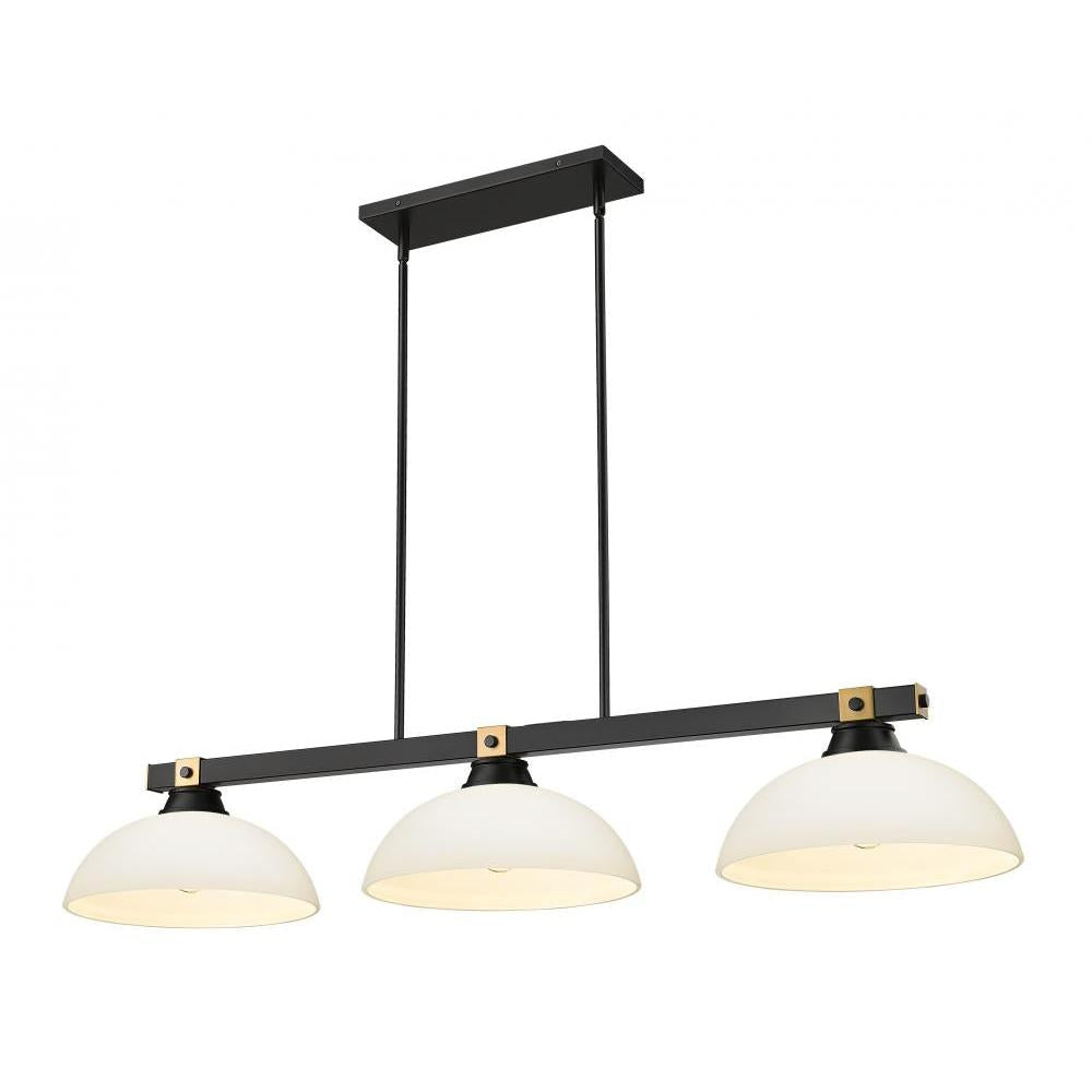 3 Light Billiard Table Light -Matte Opal