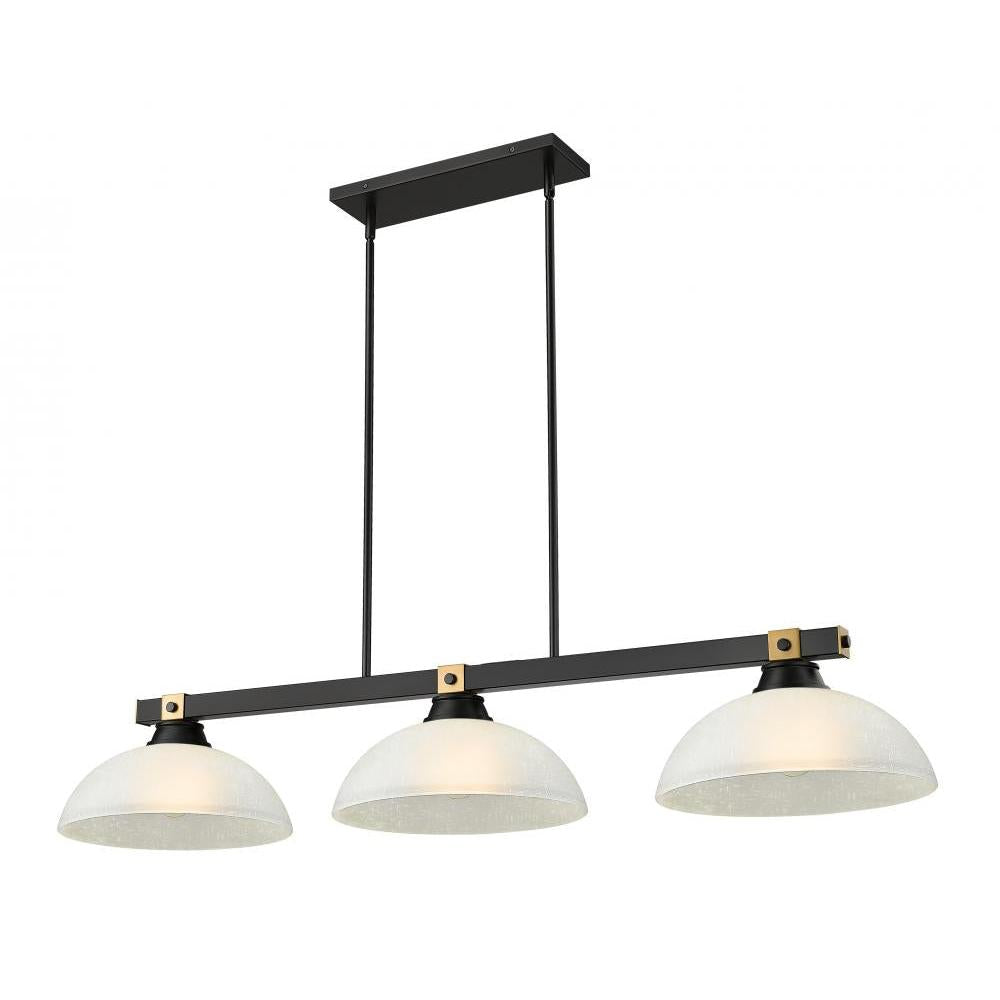 3 Light Billiard Table Light -White Linen