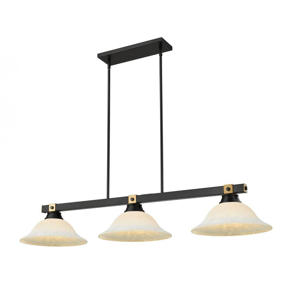 3 Light Billiard Table Light -White Mottle