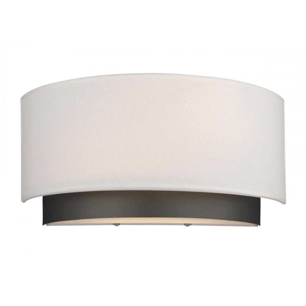 2 Light Wall Sconce-White Linen