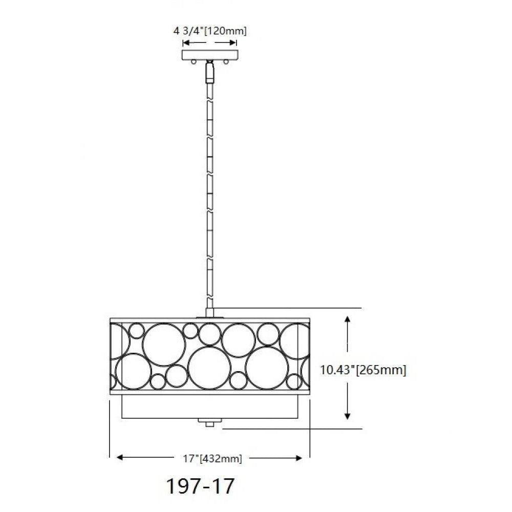 Z-Lite Lighting 197-17BN Pendant Mid Century Modern - Nickel