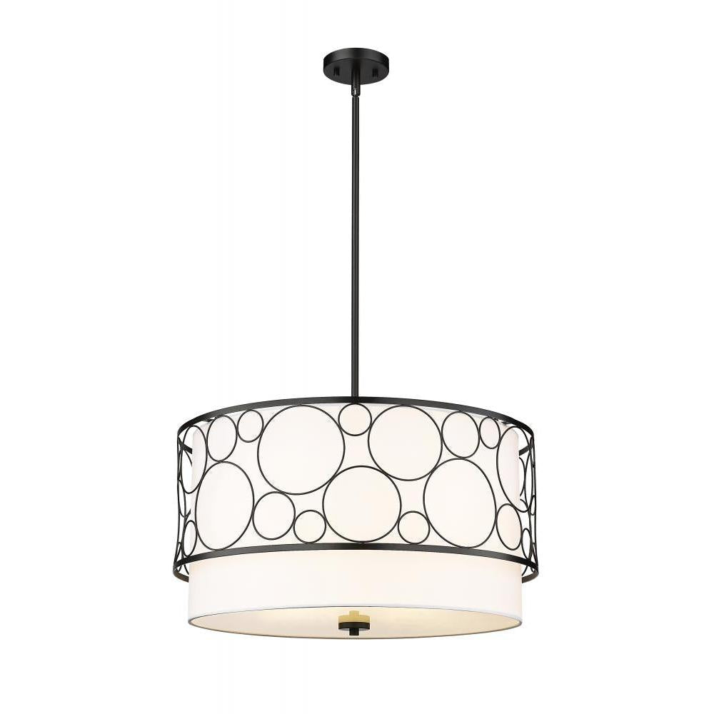 4 Light Chandelier-White