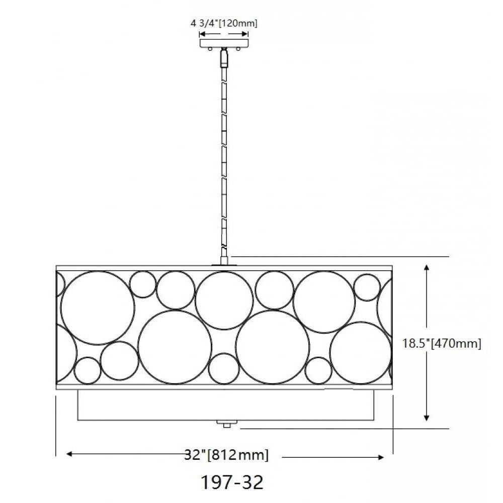 Z-Lite Lighting 197-32BN Chandelier Mid Century Modern - Nickel