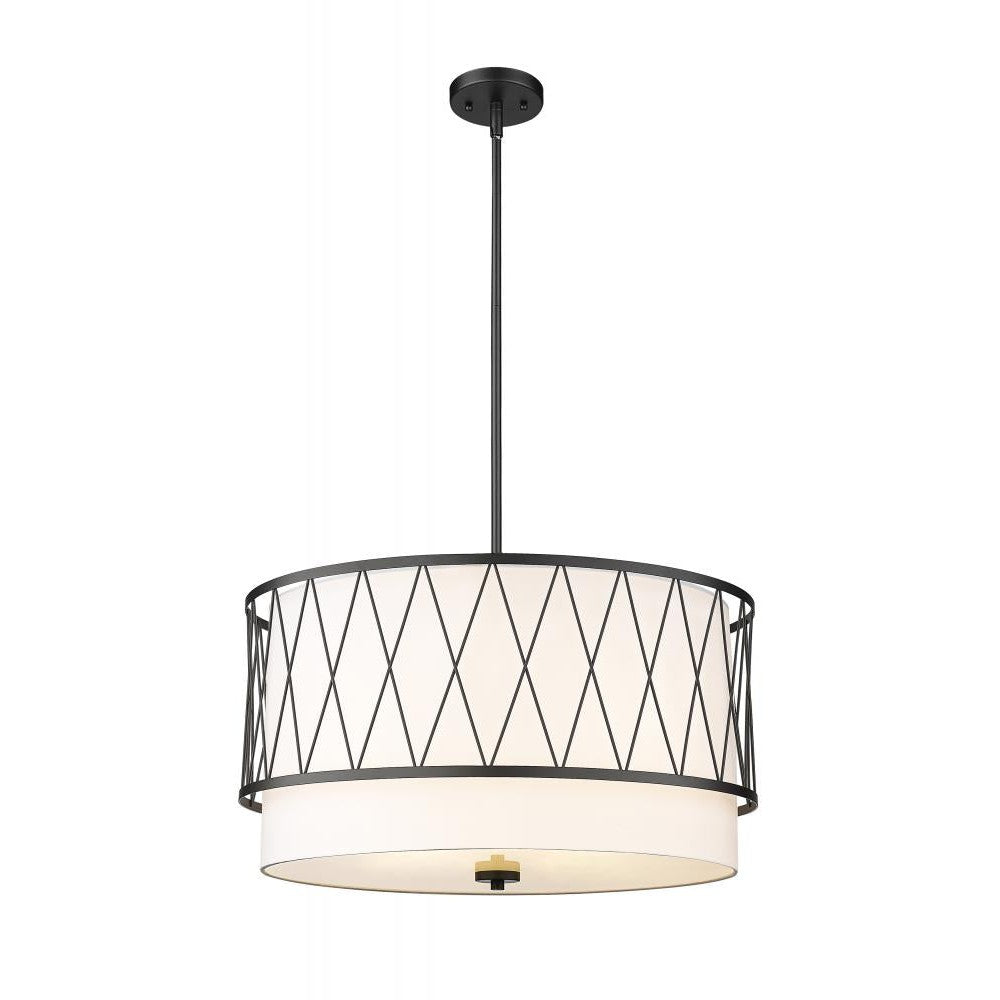 Z-Lite Lighting 198-24MB Pendant Mid Century Modern - Black