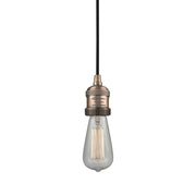 Bare Bulb - 1 Light - 2 inch - Antique Copper - Cord hung - Cord Set