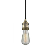 Bare Bulb - 1 Light - 2 inch - Brushed Brass - Cord hung - Cord Set
