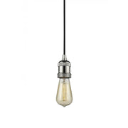 Bare Bulb - 1 Light - 2 inch - Polished Nickel - Cord hung - Cord Set