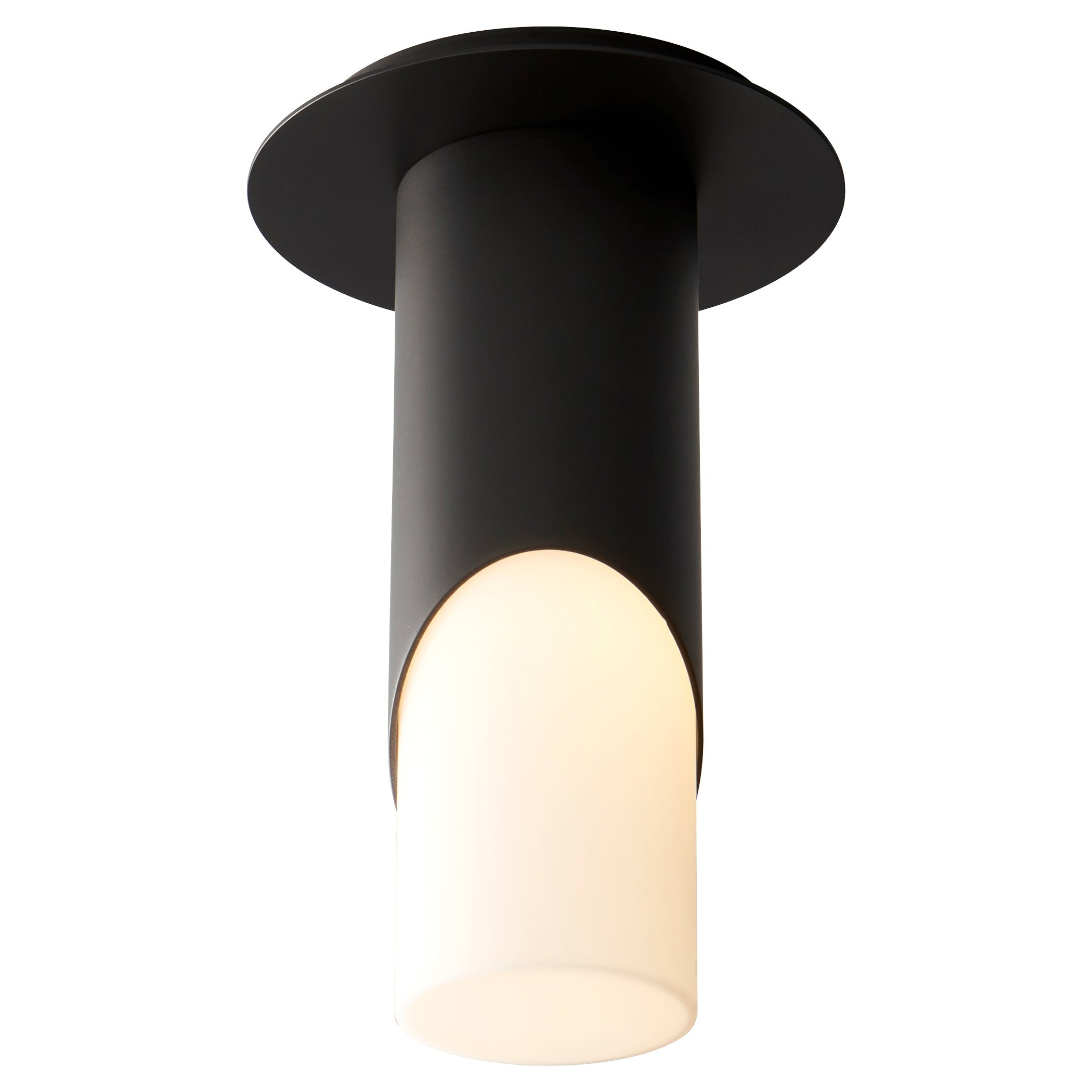Oxygen Ellipse 3-353-115 Modern Cylinder Ceiling Light Fixture - Black