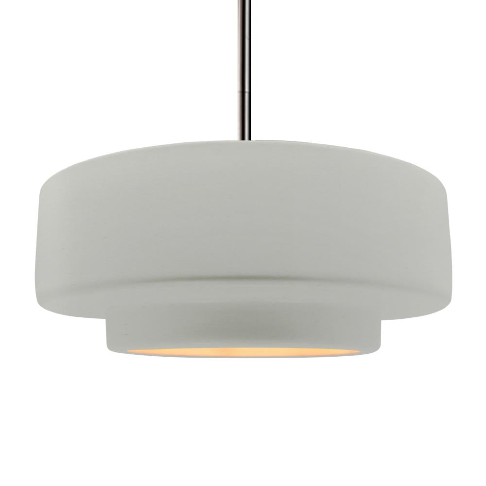 Justice Design Group RADIANCE CER-6545-MTGD-NCKL-RIGID-LED1-700 Pendant - Matte White With Champagne Gold Internal