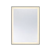 Paulding LED Rectangle Frontlit Mirror with Black Frame light