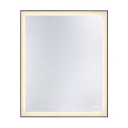 Paulding LED Rectangle Frontlit Mirror with Black Frame light