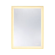 Paulding LED Rectangle Frontlit Mirror with Gold Frame light