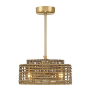 Ferndale 4-Light Fan D'Lier in Warm Brass