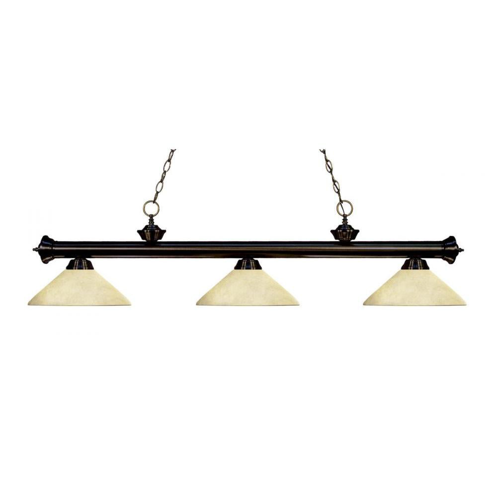 3 Light Billiard Table Light -Golden Mottle