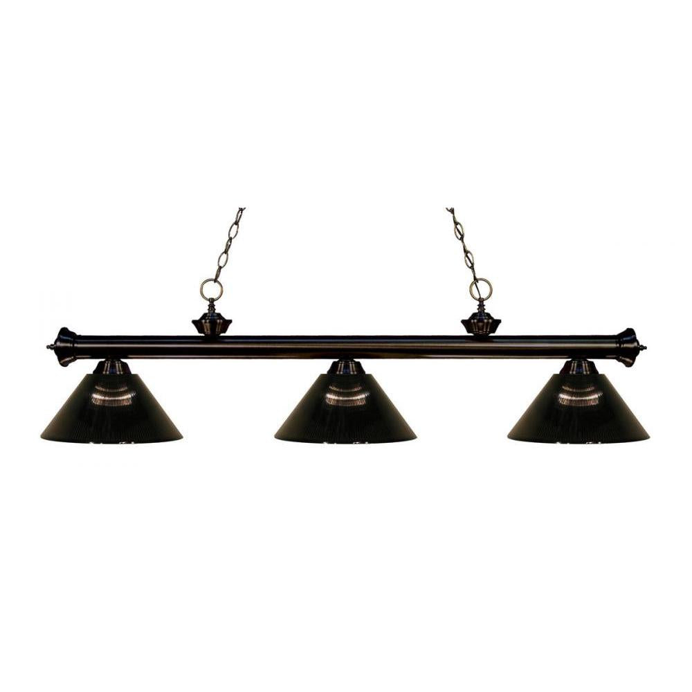 3 Light Billiard Table Light -Smoke
