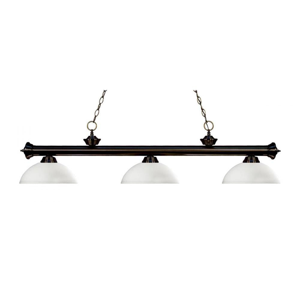 3 Light Billiard Table Light -Matte Opal