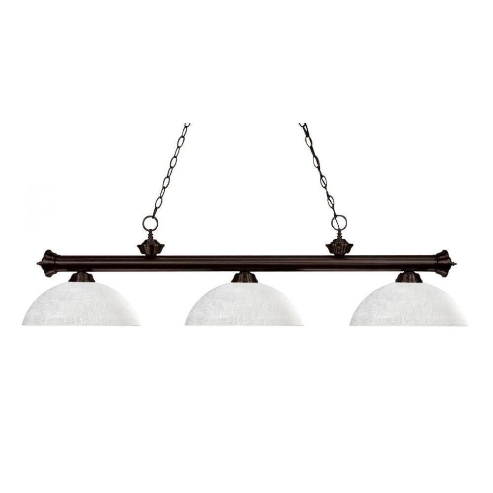 3 Light Billiard Table Light -White Linen