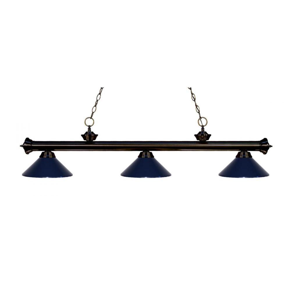 3 Light Billiard Table Light -Navy Blue