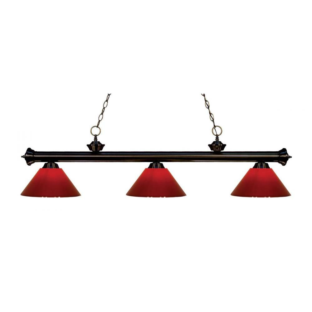 3 Light Billiard Table Light -Red