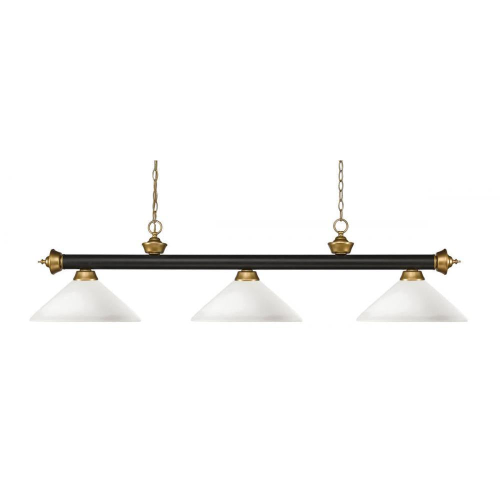 3 Light Billiard Table Light -Matte Opal
