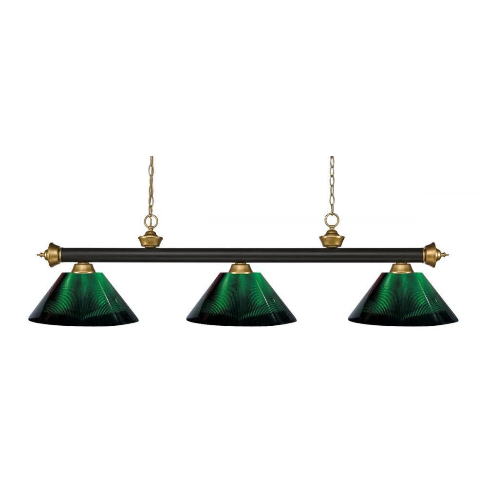 3 Light Billiard Table Light -Green
