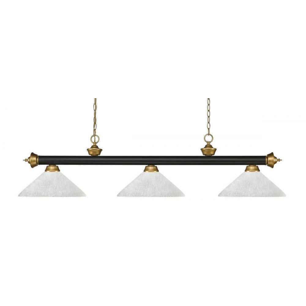 3 Light Billiard Table Light -White Linen