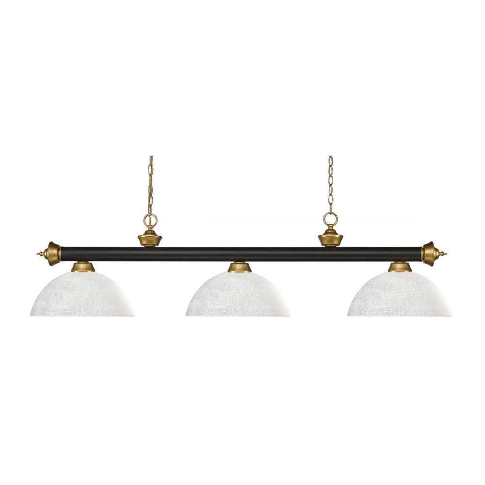 3 Light Billiard Table Light -White Linen