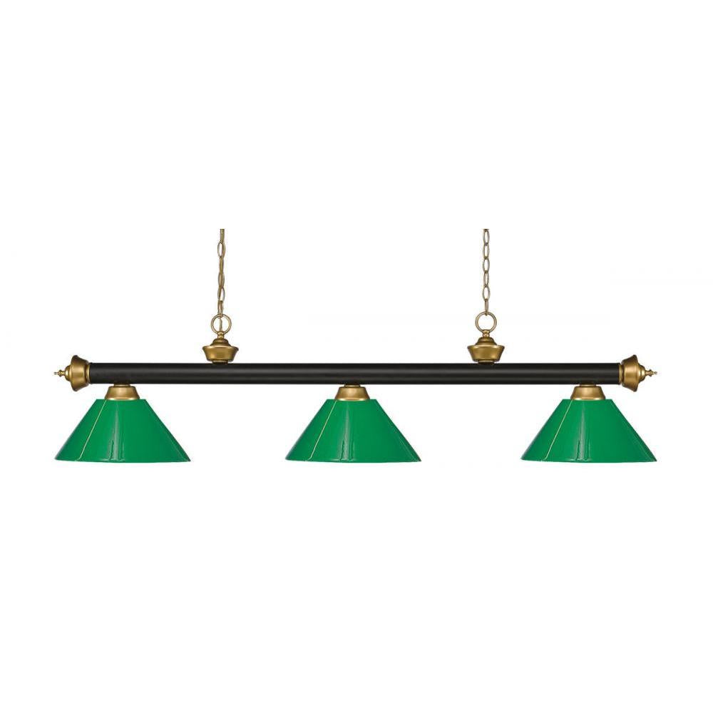 3 Light Billiard Table Light -Green