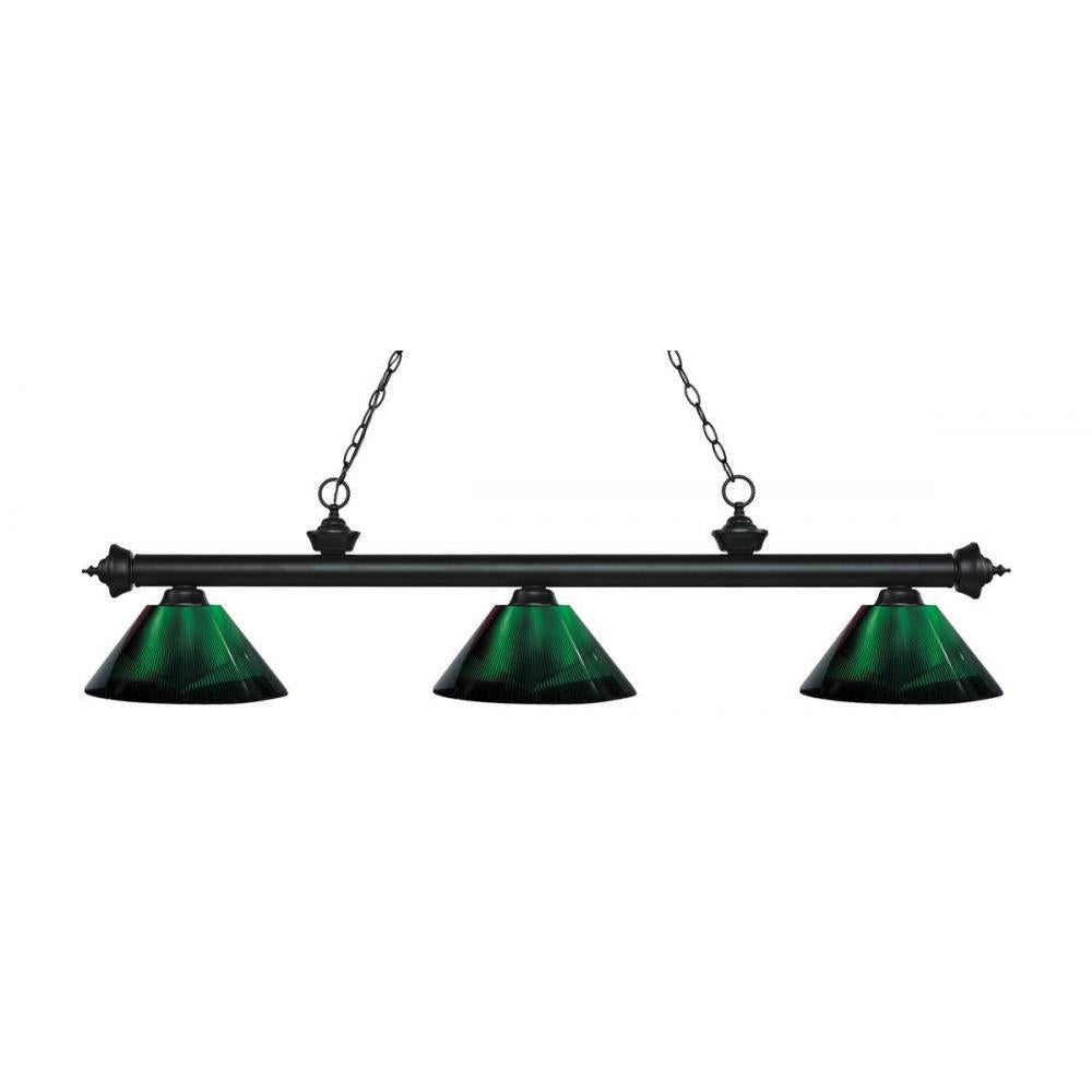 3 Light Billiard Table Light -Green