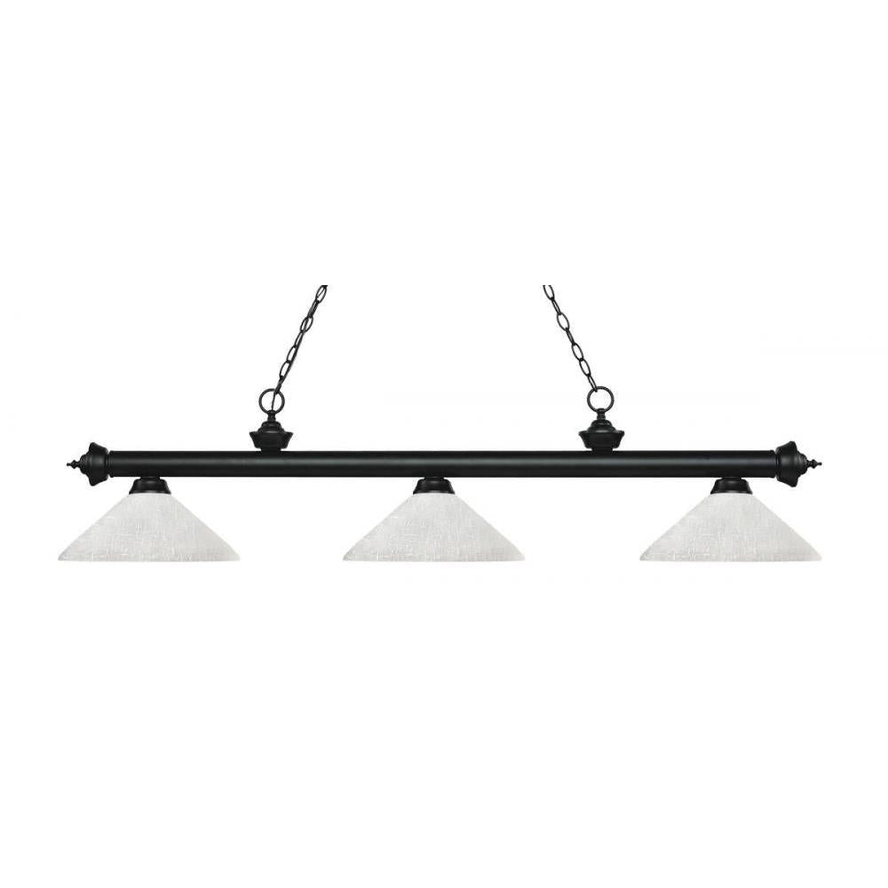 3 Light Billiard Table Light -White Linen